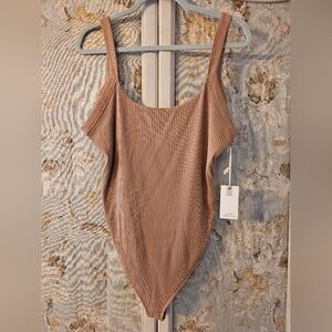 Good American Tan Bodysuit XL 4
